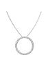  image of love-diamond-sterling-silver-6-point-diamond-circle-pendant