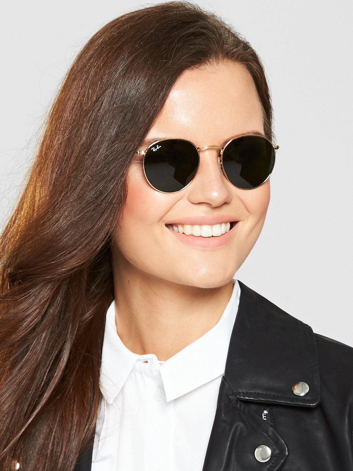 ray ban round size