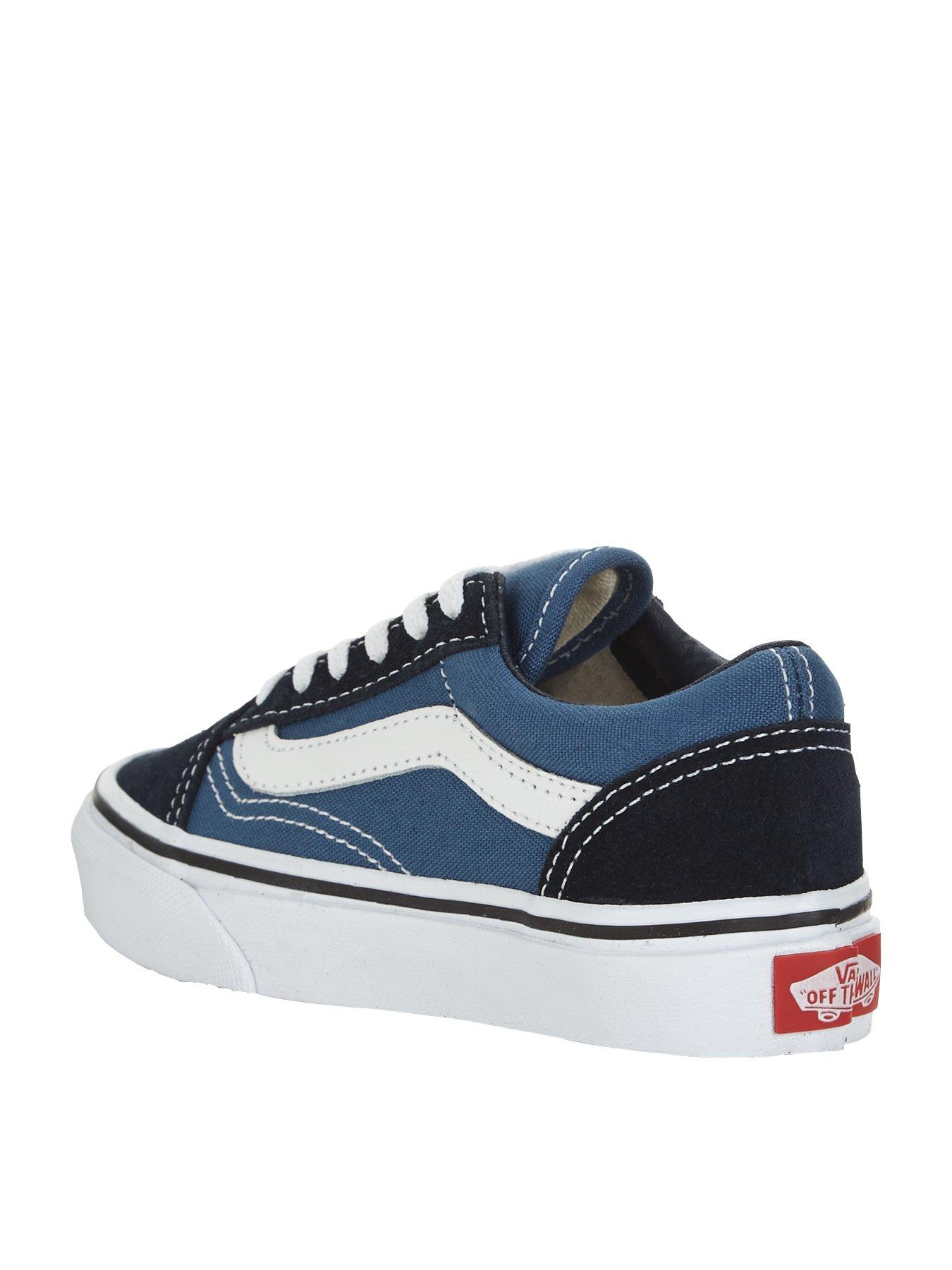 Old skool vans navy on sale white