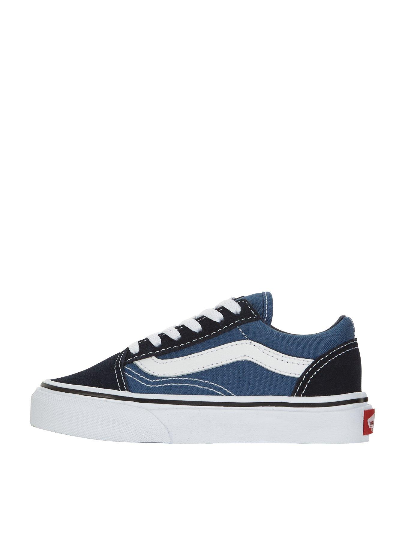 Vans old skool on sale navy blue and white