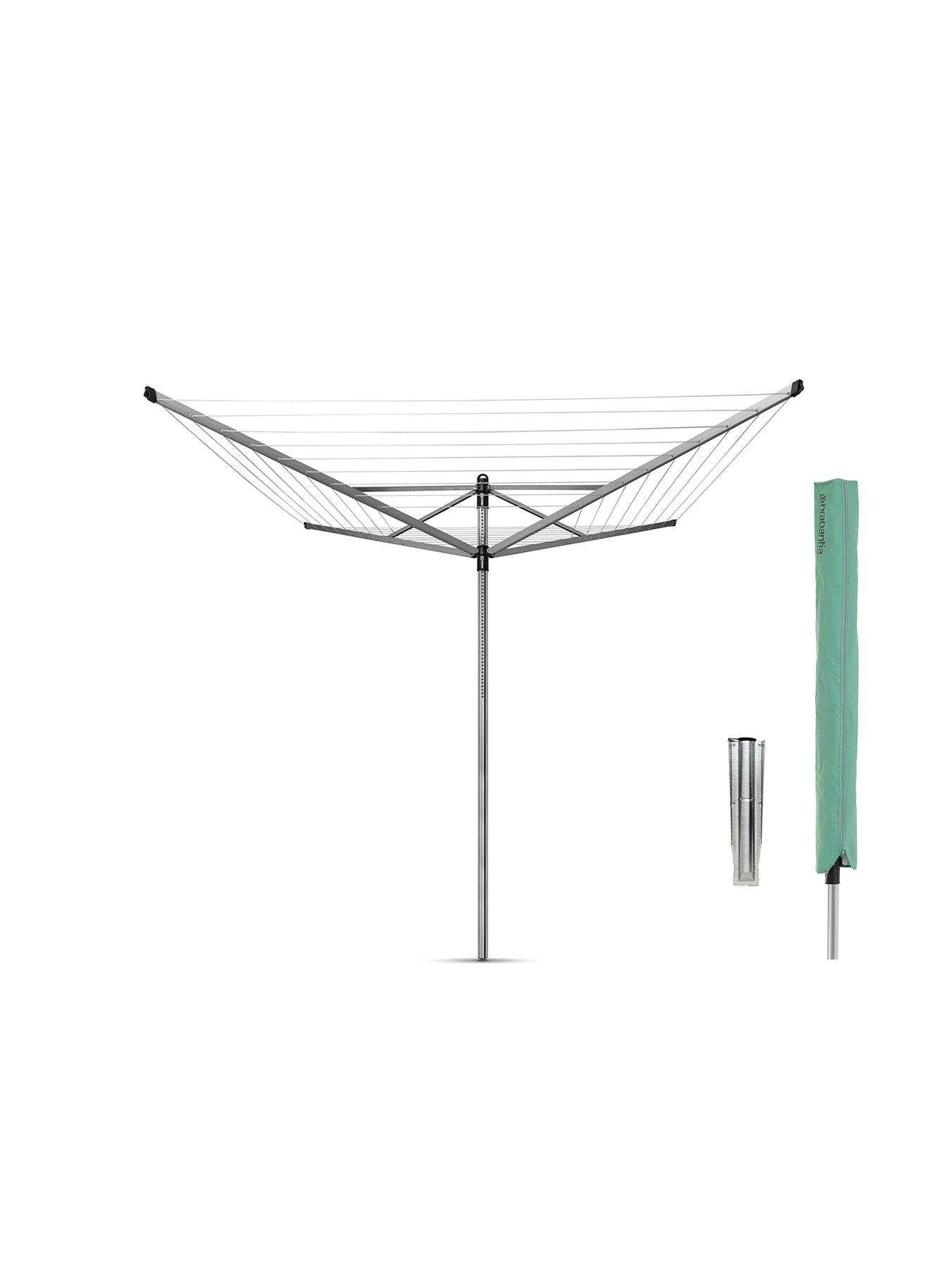Product photograph of Brabantia Lift-o-matic Rotary Dryer With Soil Spear And Cover Ndash 60m Area from very.co.uk