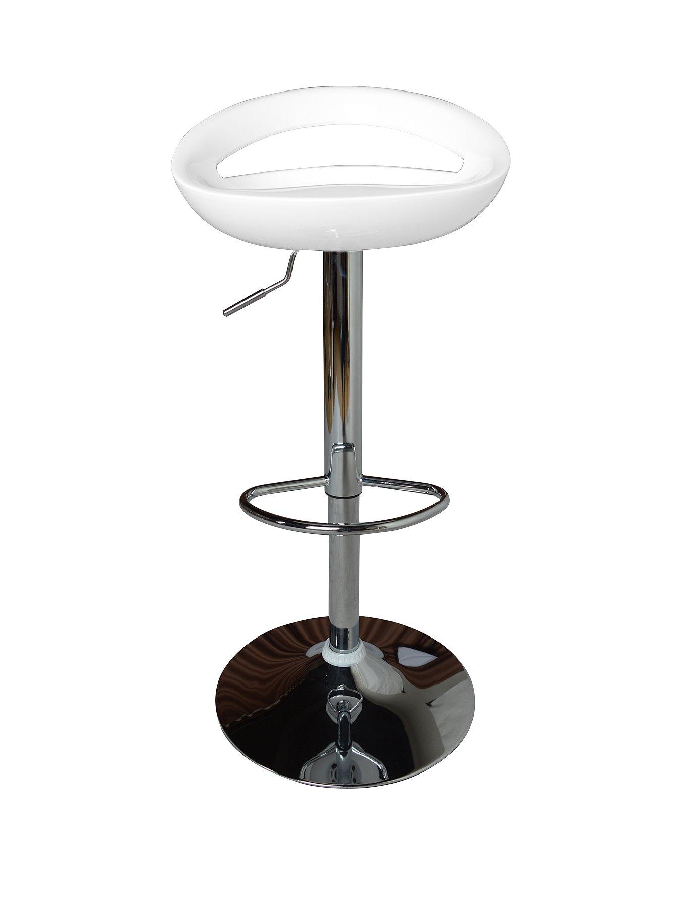 Image 1 of 3 of Very Home Avanti Bar Stool - White&nbsp;and Chrome