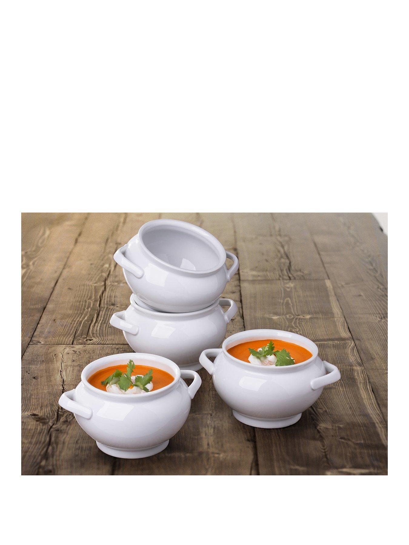 Product photograph of Waterside Large Soup Bowls - Set Of 4 from very.co.uk