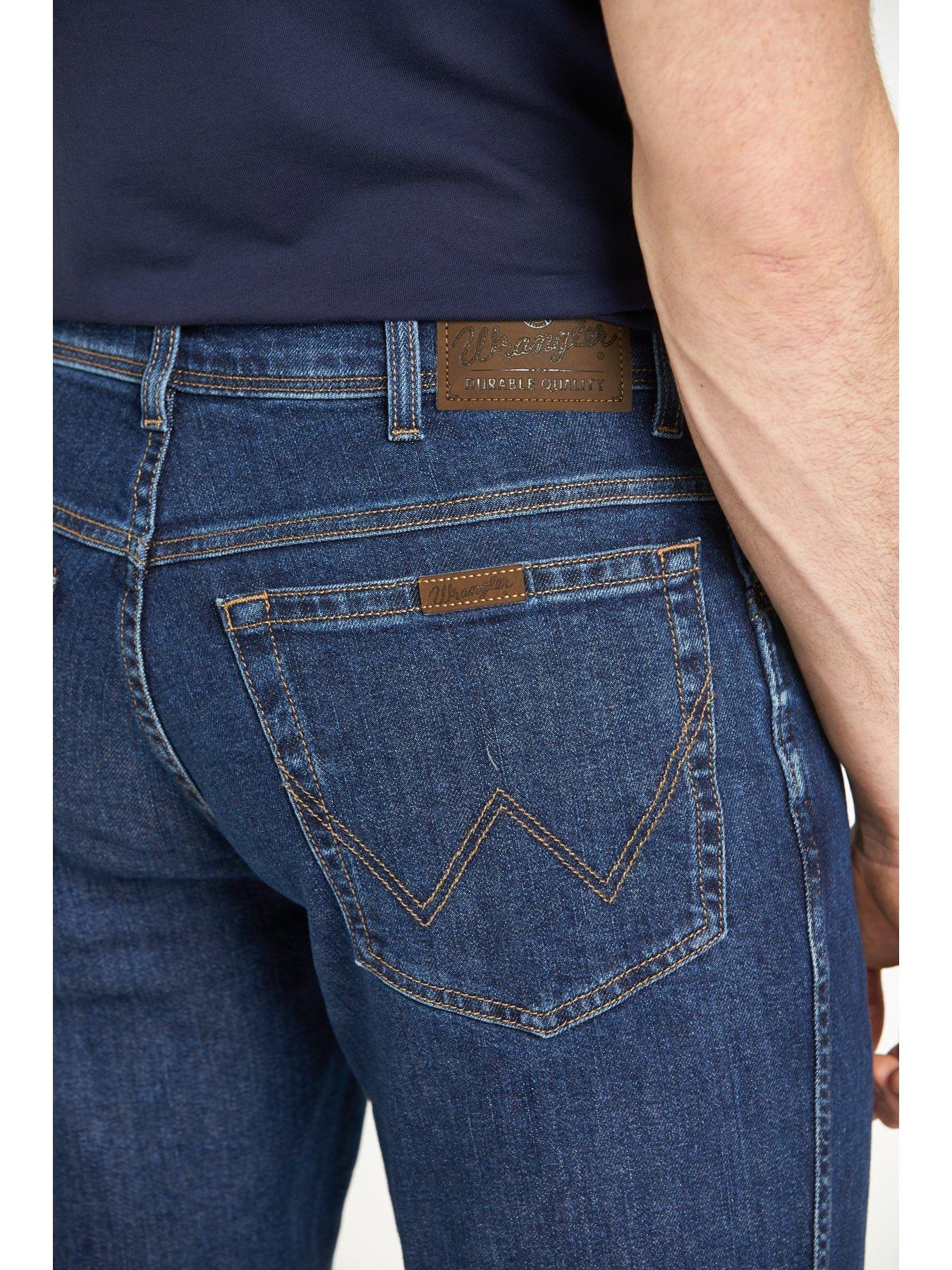 Wrangler Texas Straight Fit Jeans - Dark Blue | Very.co.uk