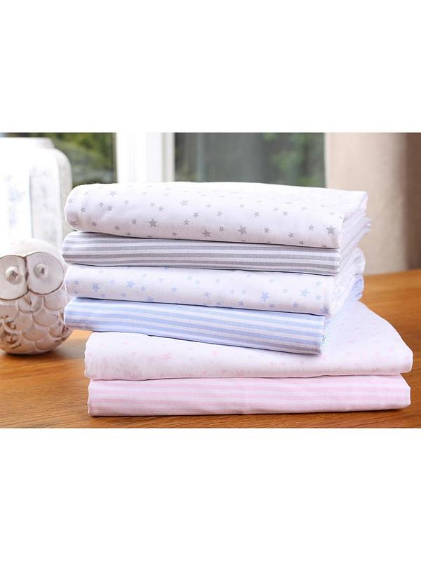 2 x 100 /% Cotton Soft Cot Bed Fitted Sheets 140 x 70 cm Pink
