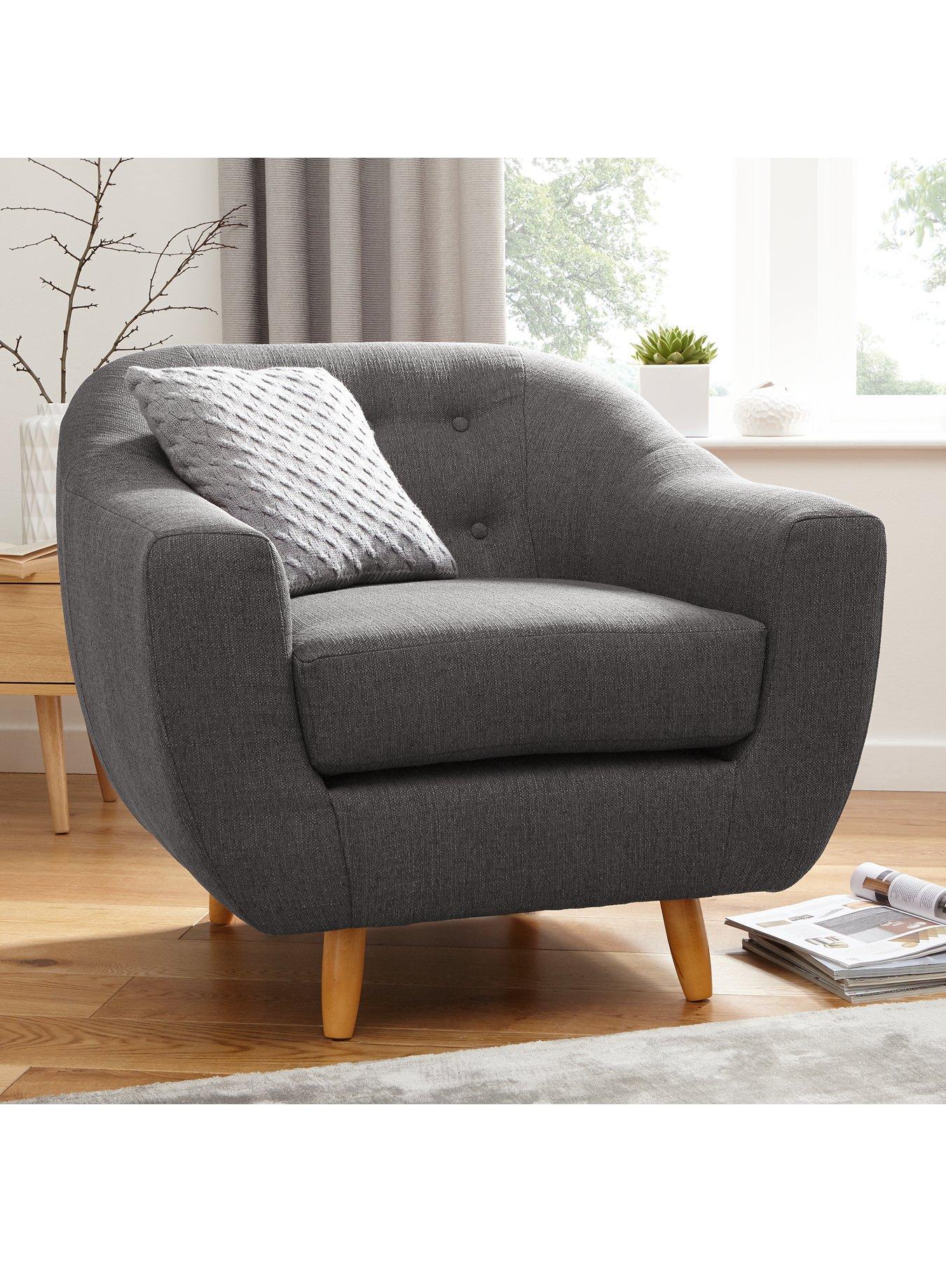 Product photograph of Very Home Claudia Fabric Armchair from very.co.uk