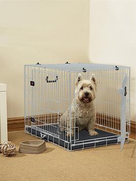 Product photograph of Rosewood Two Door Dog And Puppy Home Cage - Medium 76 X 52 X 58cm from very.co.uk