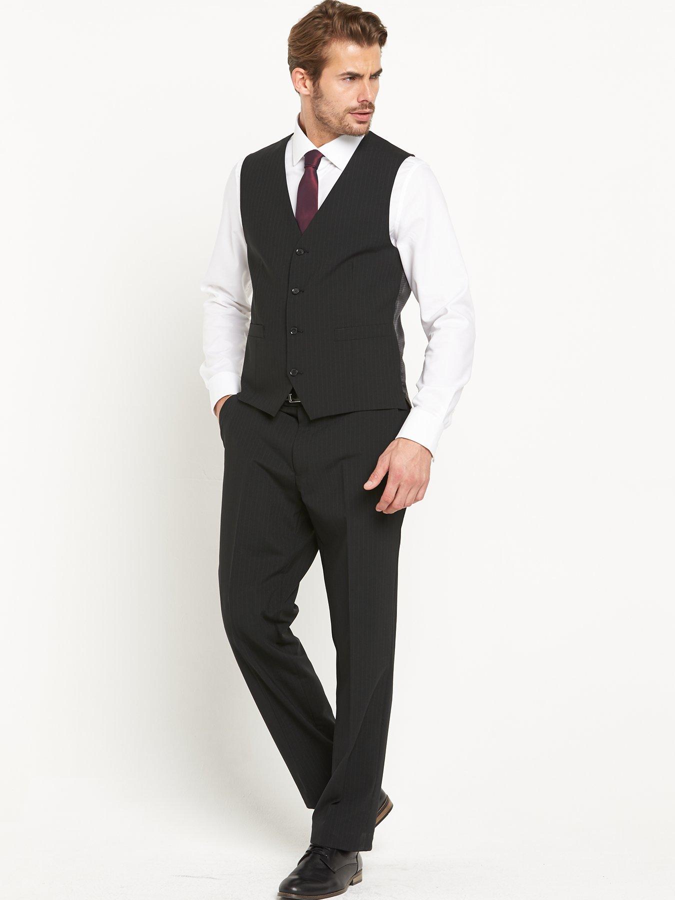 Mens black waistcoat clearance uk