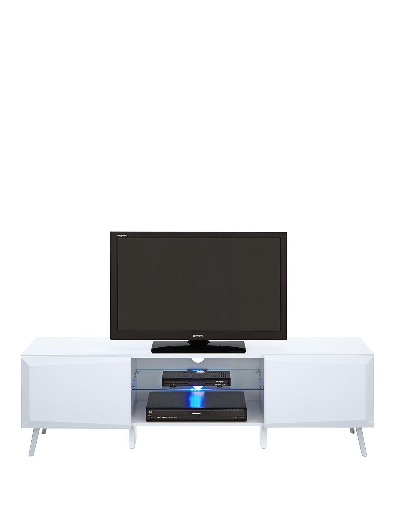 Very Home Xander Wide High Gloss TV Stand with LED Lights fits up to