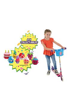 Shopkins In Line Scooter with 8 Collectible Shopkins & Basket