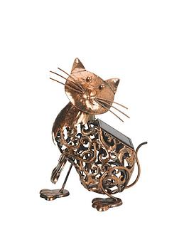 Product photograph of Smart Solar Metal Solar Cat Light from very.co.uk