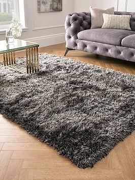 Product photograph of Very Home Luxury Tonal Shaggy Rug from very.co.uk