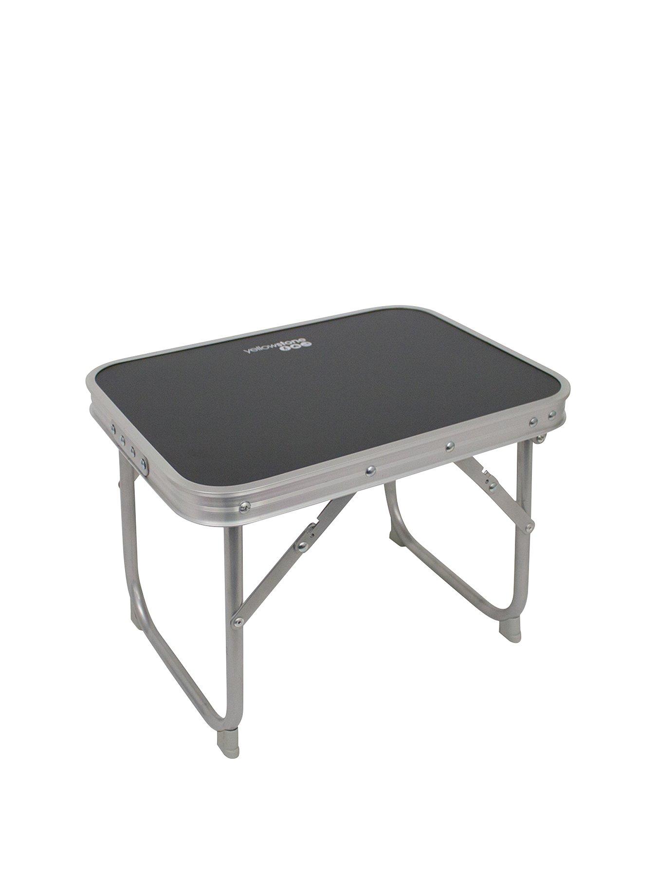 Yellowstone Black/Silver Low Level Folding Table | very.co.uk