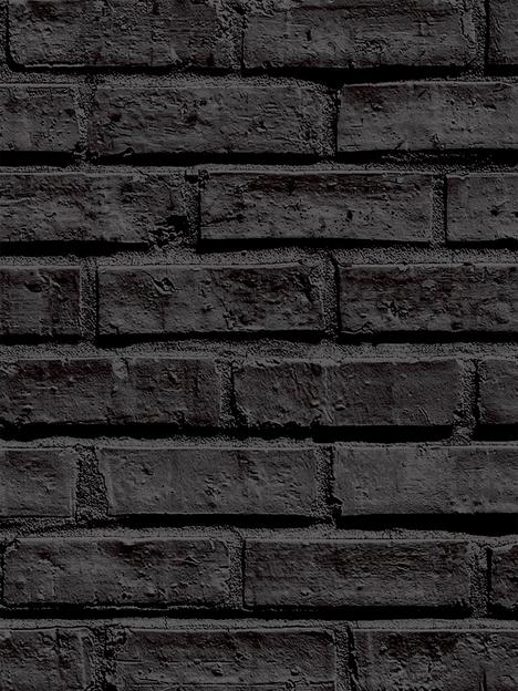 arthouse-black-brick-wallpaper