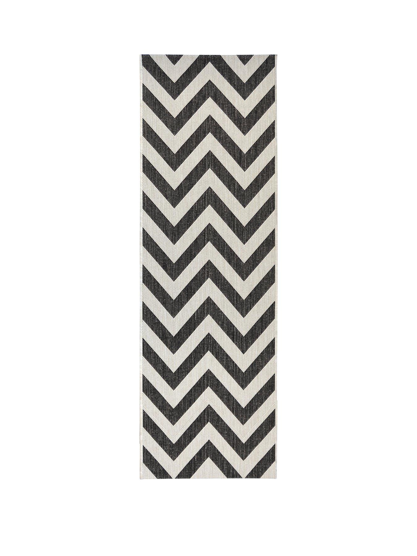 Product photograph of Everyday Chevron Indoor Outdoor Flatweave Runner from very.co.uk