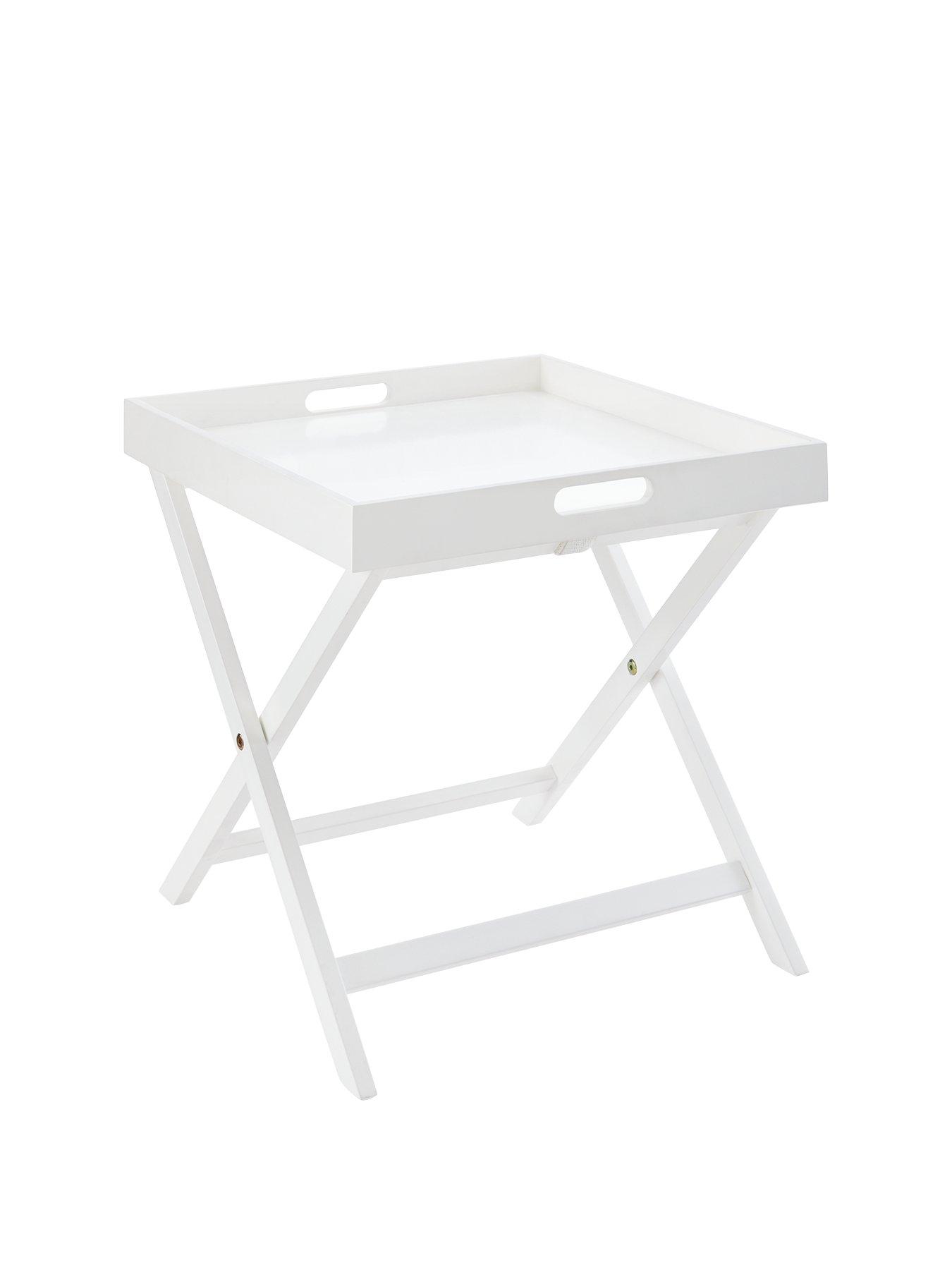 Ideal Home Betsy Folding Tray Table White Very Co Uk