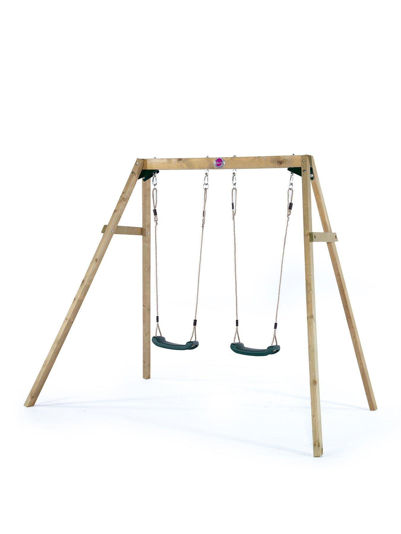 Plum Wooden Double Swing Set review