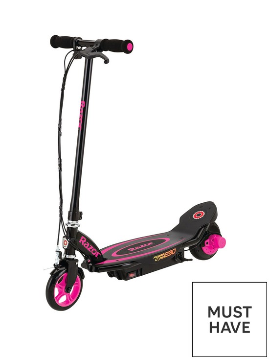 front image of razor-powercore-e90-scooter-pink