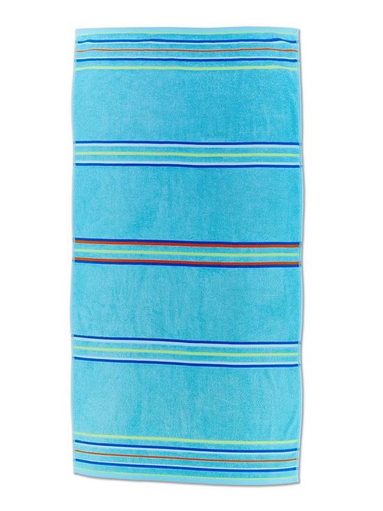 stillFront image of catherine-lansfield-rainbow-beach-towel-pair-blue-amp-aqua