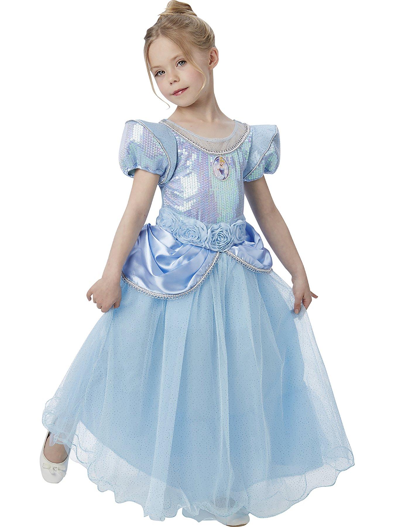 Cinderella Costume Kids Princess Halloween Fancy Dress