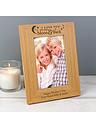 Image thumbnail 2 of 3 of The Personalised Memento Company Personalised 'To The Moon &amp; Back' Oak Photo Frame