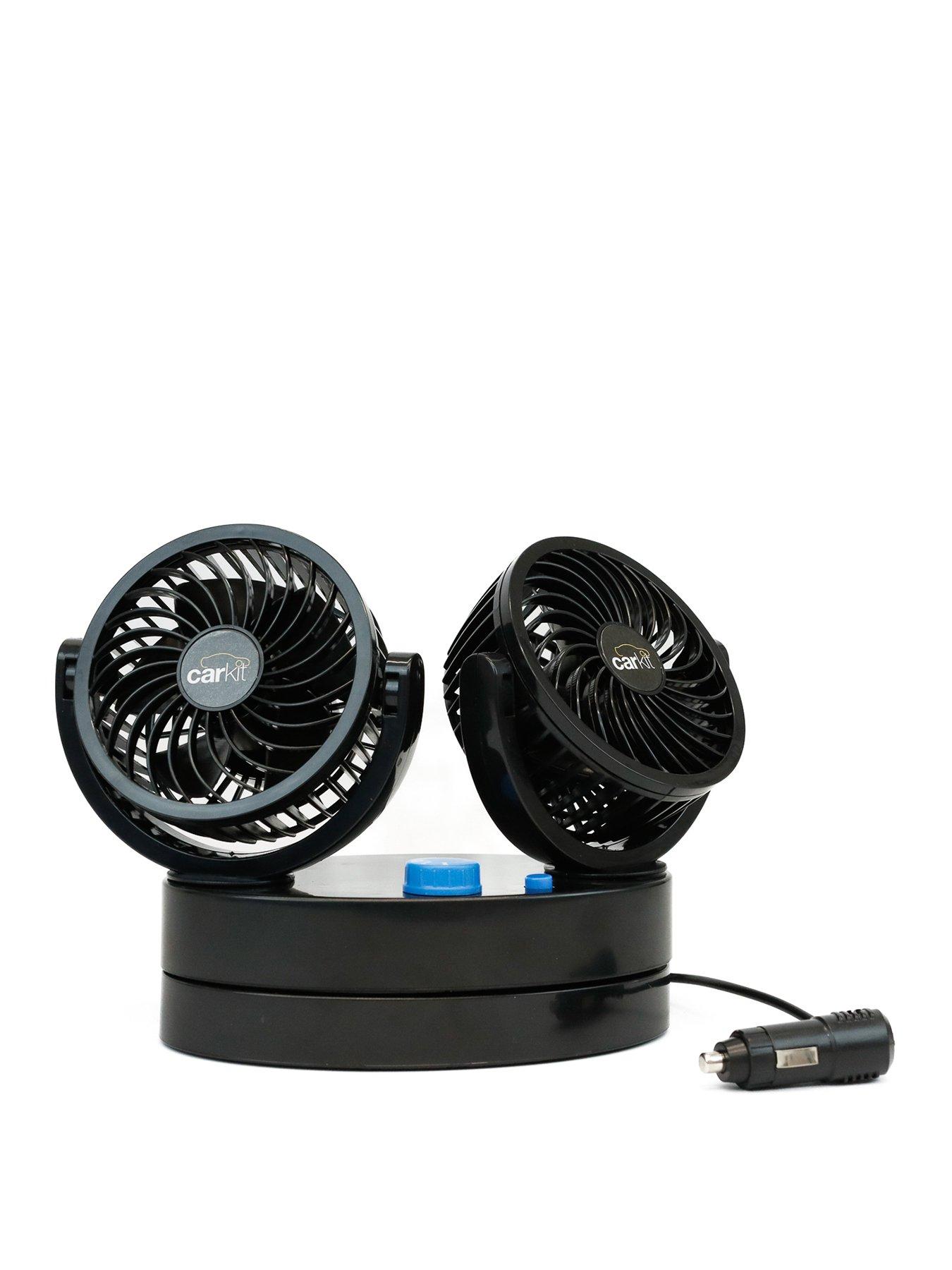 Product photograph of Streetwize Accessories Twin Oscillating Car Fan from very.co.uk
