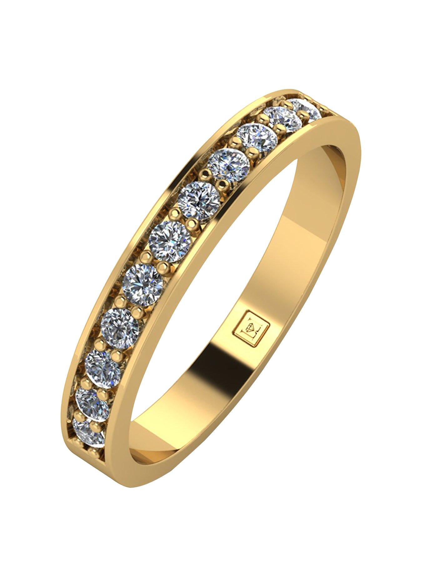 Jewellery & watches Lady Lynsey 9ct Gold 1ct Moissanite Eternity Ring
