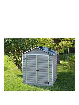 canopia-by-palram-6x5-ft-double-door-skylight-shed-anthracite