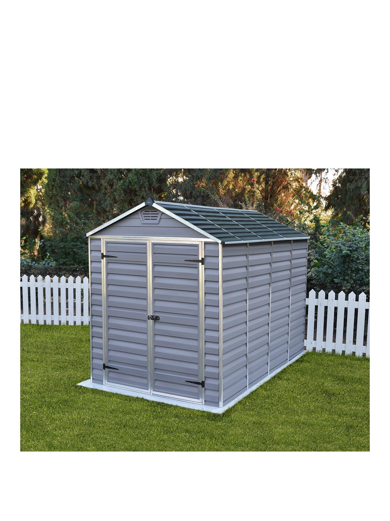 Product photograph of Canopia By Palram 6x10 Ft Skylight Shed - Anthracite from very.co.uk