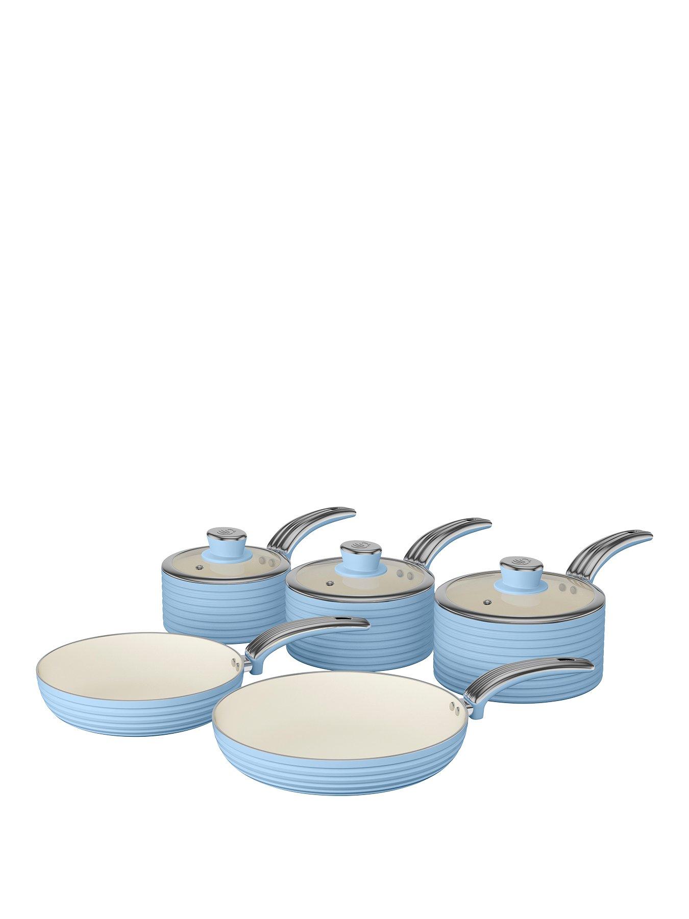 Product photograph of Swan Retro 5 Piece Pan Set from very.co.uk