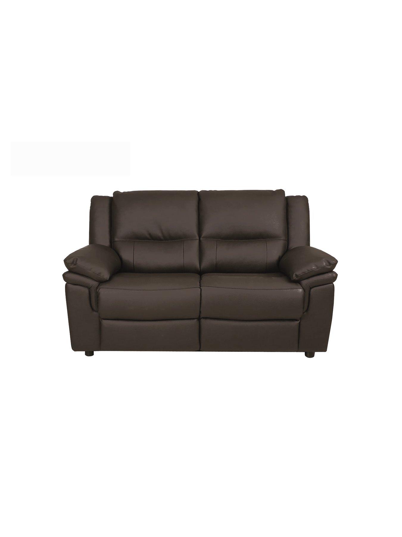 undefined Albion Luxury Faux Leather High Back 2 Seater Sofa - FSC® Certified