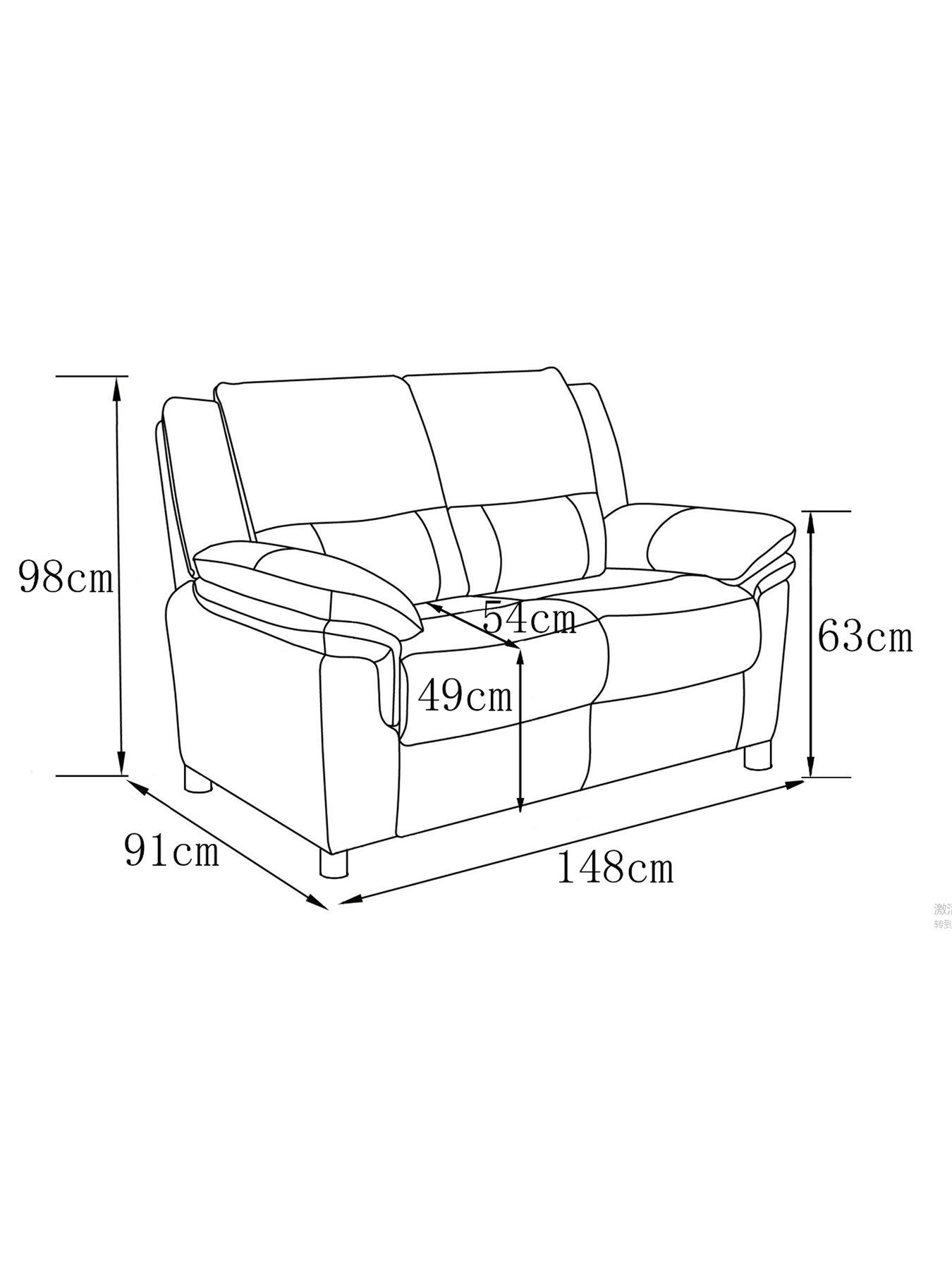 Image 4 of 5 of undefined Albion Luxury Faux Leather High Back&nbsp;2 Seater Sofa&nbsp;- FSC&reg; Certified