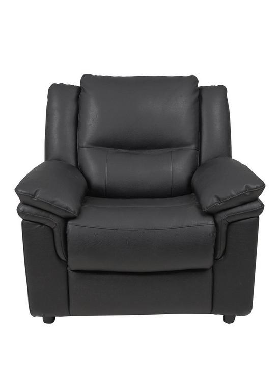 front image of albion-luxury-faux-leather-armchair