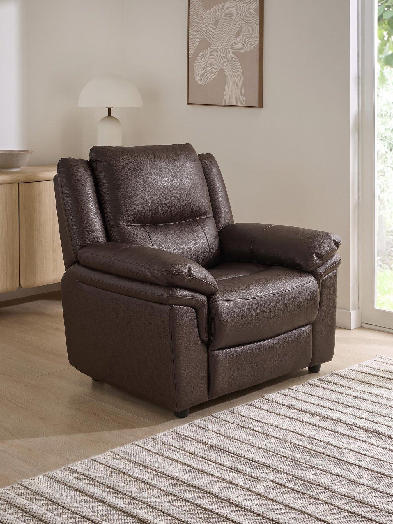 The Very Collection Albion Luxury Faux Leather High Back Armchair - FSC® Certified