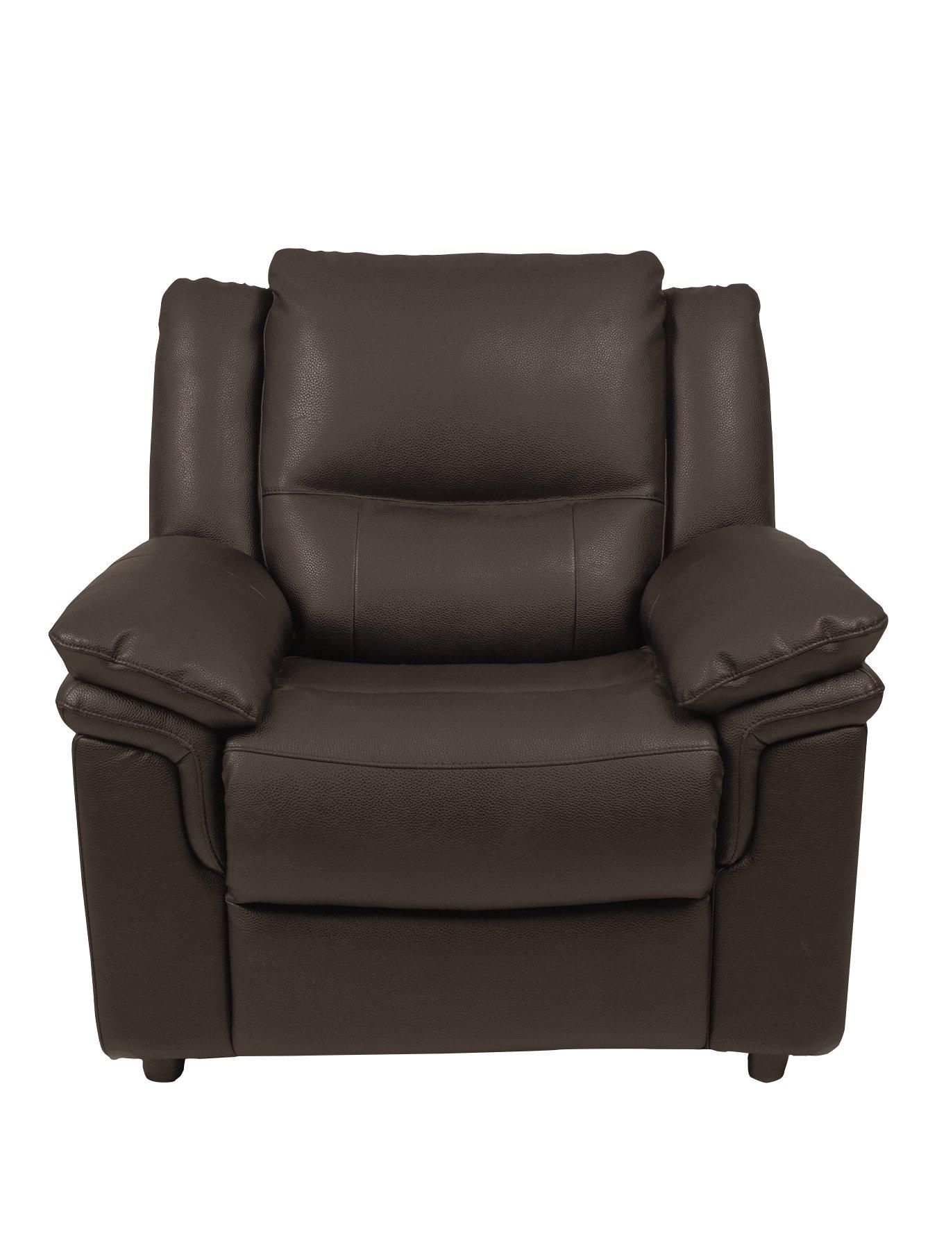 undefined Albion Luxury Faux Leather High Back Armchair