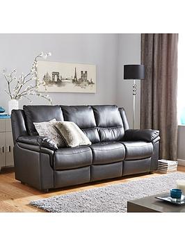 Product photograph of Albion Luxury Faux Leather High Back 3 Seater Sofa from very.co.uk