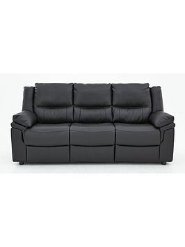 Product photograph of Albion Luxury Faux Leather 3 Seater Sofa from very.co.uk