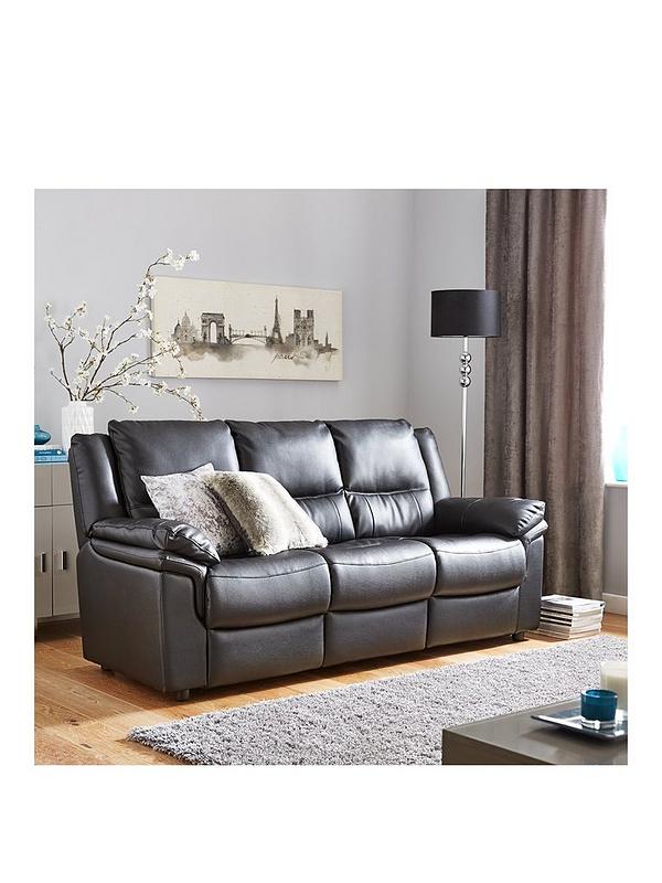 Albion Luxury Faux Leather 3 Seater, Exclusive Leather Sofas Uk