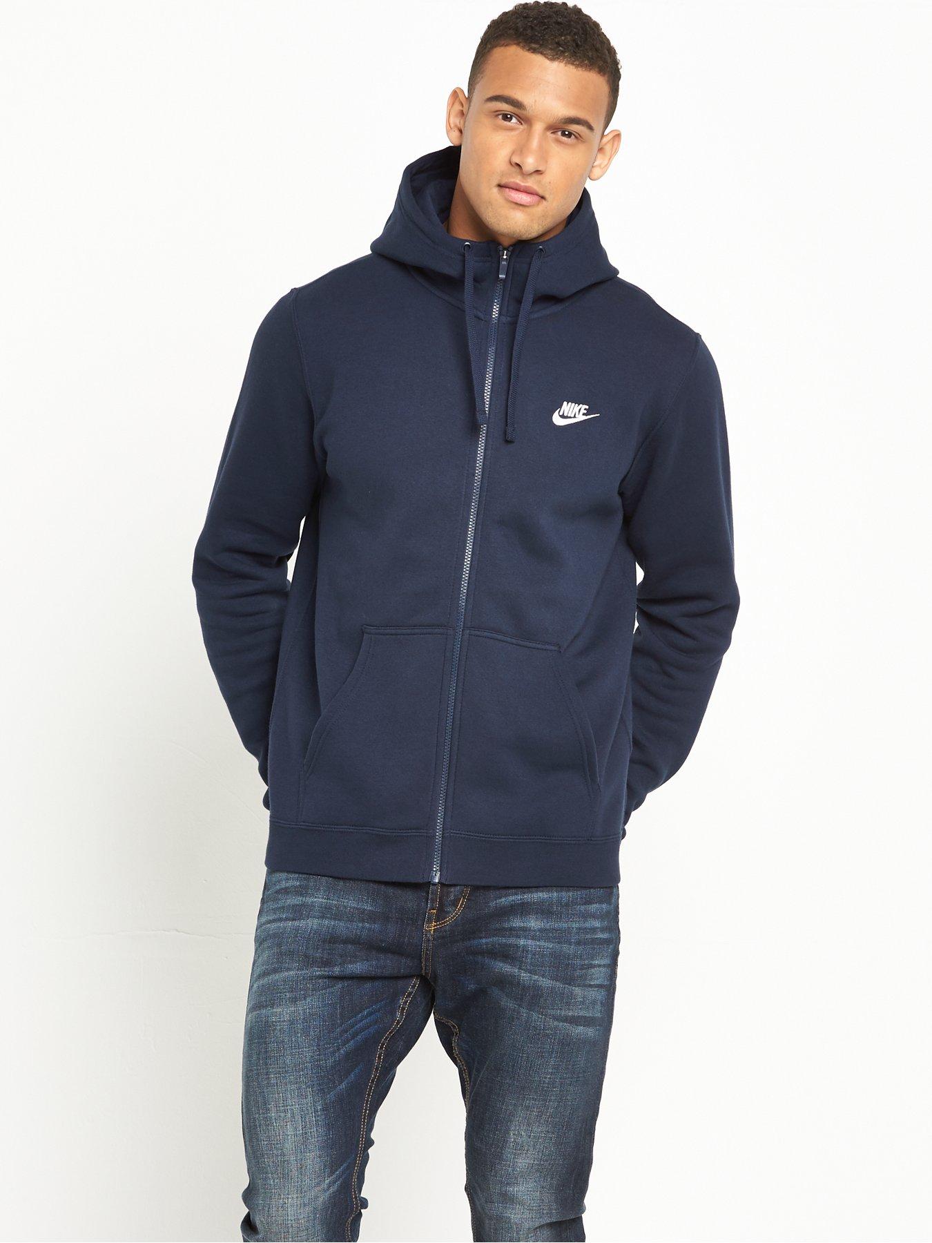 nike full zip hoodie navy