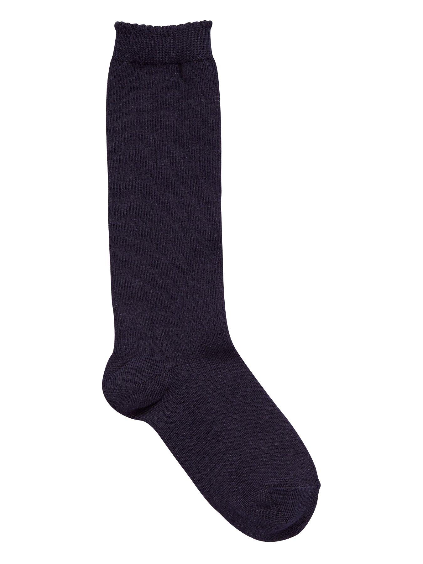 girls navy knee high socks