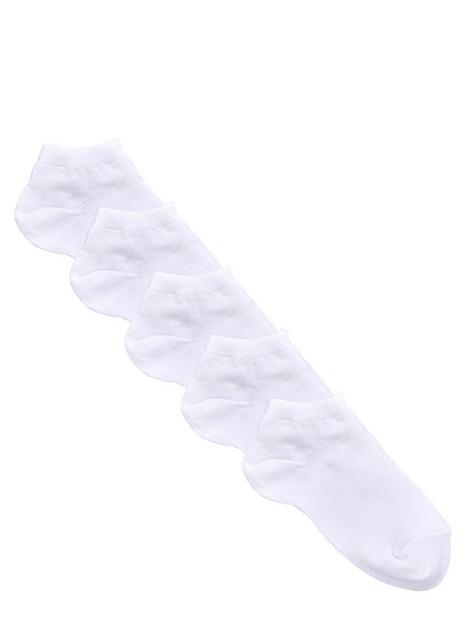 v-by-very-5-pack-unisex-trainer-liner-socks-white