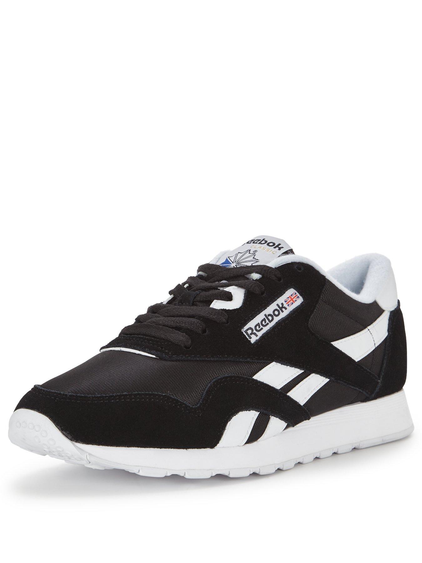 reebok classic nylon trainers in white