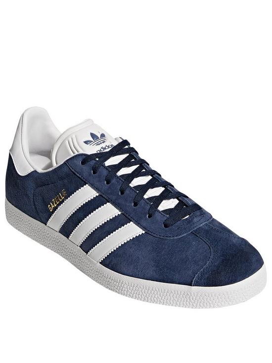 front image of adidas-originals-gazelle-trainers-navy