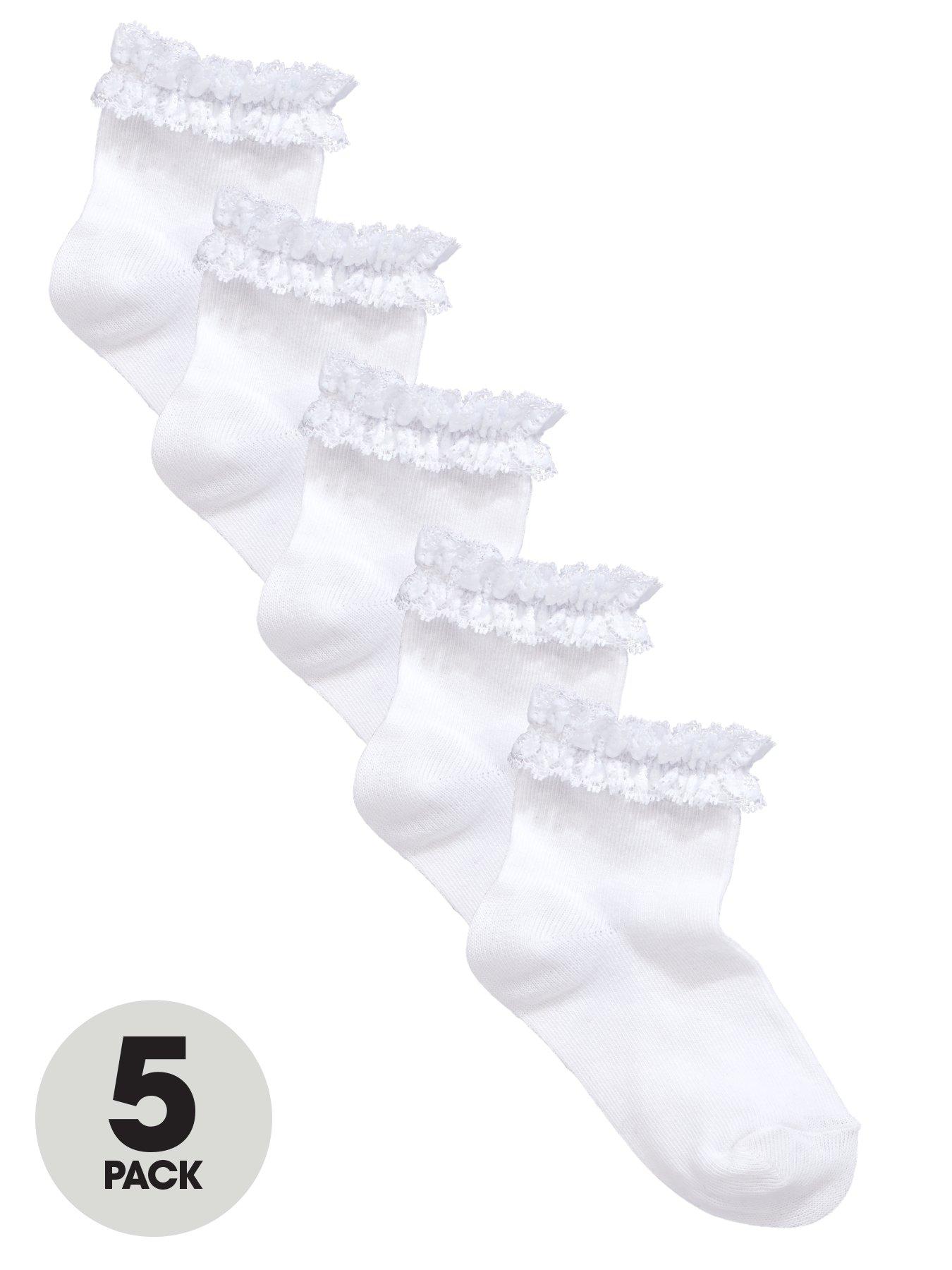 V By Very 5 Pack Girls Frilly Occasion Ankle Socks review