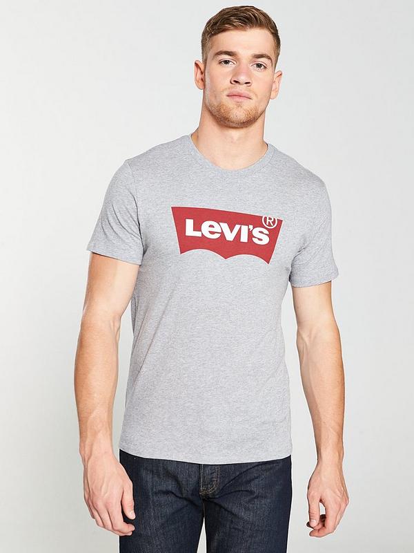 Levi's Batwing Graphic T-Shirt - Grey Heather | very.co.uk