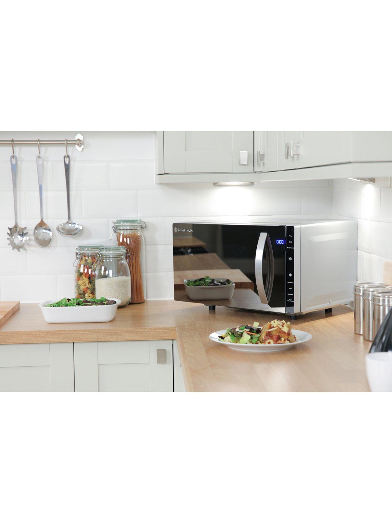Russell Hobbs RHFM2363S 800Watt Flatbed Microwave Silver very.co.uk
