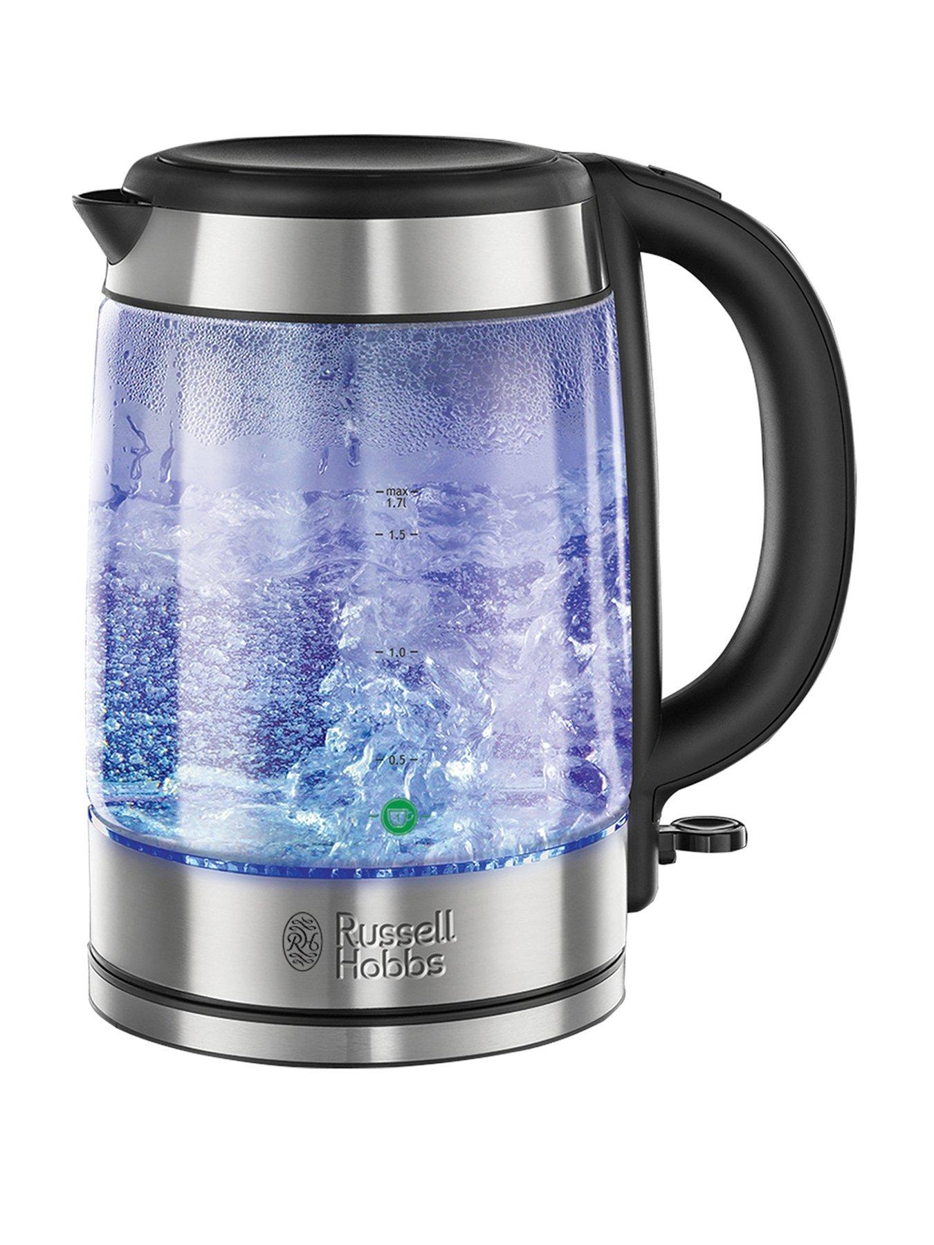 Image 1 of 6 of Russell Hobbs Illuminating Black Glass Kettle - 21600-10