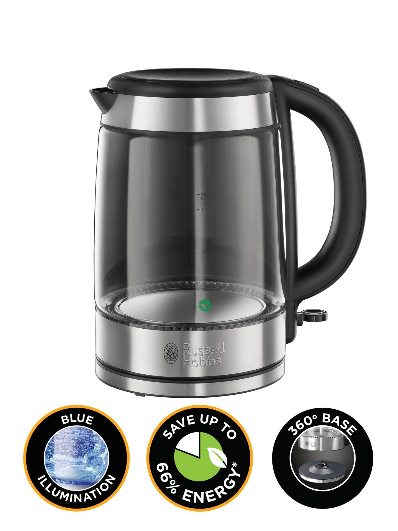Russell Hobbs Illuminating Black Glass Kettle 21600 10 Very