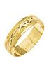  image of love-gold-9ct-yellow-gold-diamond-cut-6mm-wedding-band-with-message-sealed-with-a-kiss