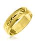 image of love-gold-9ct-yellow-gold-diamond-cut-6mm-wedding-band-with-message-sealed-with-a-kiss